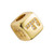 3 PCS English Letter Beads Bracelet Brass Micro-inlaid Couple Red String Pull DIY Bracelet Jewelry, Style:F