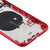 Battery Back Cover (with Side Keys & Card Tray & Power + Volume Flex Cable & Wireless Charging Module) for iPhone 11(Red)