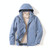 Mens Detachable Two Piece Warm, Waterproof And Breathable Couples Stormsuit (Color:Fog Blue Size:XXXL)