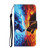 For Samsung Galaxy A50 / A30s Colored Drawing Pattern Horizontal Flip Leather Case with Holder & Card Slots & Wallet(Wolf)