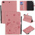 For iPad mini 5 / 4 / 3 / 2 / 1 Cat Bee Embossing Pattern Horizontal Flip Leather Case with Holder & Card Slots & Wallet & Pen Slot & Wake-up / Sleep Function(Pink)