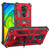 For Xiaomi Redmi Note 9 Shockproof TPU + PC Magnetic Protective Case with Holder(Red)