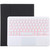 TG-102BCS Detachable Bluetooth White Keyboard + Microfiber Leather Tablet Case for iPad 10.2 inch / iPad Air (2019), with Touch Pad & Backlight & Pen Slot & Holder (Black)