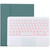 TG-102BCS Detachable Bluetooth White Keyboard + Microfiber Leather Tablet Case for iPad 10.2 inch / iPad Air (2019), with Touch Pad & Backlight & Pen Slot & Holder (Dark Green)