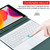 TG-102BCS Detachable Bluetooth White Keyboard + Microfiber Leather Tablet Case for iPad 10.2 inch / iPad Air (2019), with Touch Pad & Backlight & Pen Slot & Holder (Dark Green)