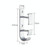 5 PCS Creative Hook for Bathroom Wall-mounted Washbasin, Color:Black Sand (Double-sided Tape)