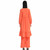 Dress Suit National Style Wide Leg Pants Two Piece Set (Color:Orange Size:L)