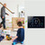 BHT-8000-GCLW Controlling Water/Gas Boiler Heating Energy-saving and Environmentally-friendly Smart Home Negative Display LCD Screen Round Room Thermostat with WiFi(Black)