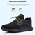 Jiefu Flying Knitted Air Permeable Insulating Steel Head Anti Smashing Shoes Anti Piercing Safety Labor Protection Shoes (Color:Grey Size:43)
