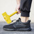 Jiefu Flying Knitted Air Permeable Insulating Steel Head Anti Smashing Shoes Anti Piercing Safety Labor Protection Shoes (Color:Black Size:43)