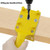 Straight Hole Punching Positioner Woodworking Tools(Yellow)