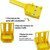 Straight Hole Punching Positioner Woodworking Tools(Yellow)