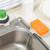 4 PCS Drain Soap Dish Silicone Square Quick Drain Soap Rack Kitchen Rack, Random Color Delivery
