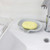 4 PCS Drain Soap Dish Silicone Square Quick Drain Soap Rack Kitchen Rack, Random Color Delivery