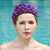 Pearl Three-dimensional Handmade Flower Swimming Cap for Women(Purple) Pearl Three-dimensional Handmade Flower Swimming Cap for Women(Purple)