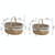 Hand-woven Picnic Basket Sackcloth Rattan Storage Basket, Specification:Large(Primary Color Butterfly Cloth)