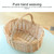 Hand-woven Picnic Basket Sackcloth Rattan Storage Basket, Specification:Large(Primary Color Butterfly Cloth)