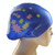 Printed Silicone Swimming Cap Waterproof Swimming Cap for Long Hair, Size:One Size(Navy Blue)