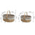 Hand-woven Picnic Basket Sackcloth Rattan Storage Basket, Specification:Large(Primary Coffee White Dot Cloth)