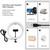 PULUZ 10.2 inch 26cm Ring Light + 1.1m Tripod Mount USB 3 Modes Dimmable Dual Color Temperature LED Curved Diffuse Light Vlogging Selfie Photography Video Lights with Phone Clamp & Selfie Remote Control(Black)