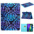 For iPad 11 Pro (2020) Painted Flower Totem Car Line TPU Horizontal Flip Leather Tablet Case with Holder & Card Slot & Sleep / Wake-up Function(Black Blue)