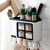 Wall-mounted Household Punch-free Chopsticks Storage Multi-function Kitchen Seasoning Box(White + Blue)