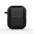 For Airpods1/2 Simple Fluorescent Solid Color Apple Earphone Cover (Black)