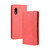 For Galaxy Xcover Pro Magnetic Buckle Retro Crazy Horse Texture Horizontal Flip Leather Case  , with Holder & Card Slots & Photo Frame(Red)