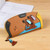Cute Stitching Puppy Zipper Wallet Long Clutch Bag Ladies Wallet(Coffee)