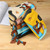 Cute Stitching Puppy Zipper Wallet Long Clutch Bag Ladies Wallet(Coffee)