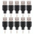 10 PCS 2.5 x 0.7mm Male to USB 2.0 Male DC Power Plug Connector