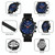 Skmei 9203 Night Light Men Watch Fashion Leisure Multi-Function Timing Steel Mesh Belt Quartz Watch(Blue)
