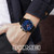 Skmei 9203 Night Light Men Watch Fashion Leisure Multi-Function Timing Steel Mesh Belt Quartz Watch(Blue)
