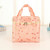 Large Oxford Cloth Insulation Bag Portable Lunch Bag Color Square Outdoor Picnic Bag(Pink Cherry)