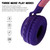 BT028C Cute Cat Ear Bluetooth 5.0 Headphones Foldable On-Ear Stereo Wireless Headset Headphone with Mic / LED Light / FM Radio / TF Card(Purple)