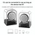 BT628 10W Portable TWS Transparent Bluetooth Speakers With Magnetic Connectable Base Outdoor Stereo Bass Subwoofer(Black)