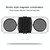 BT628 10W Portable TWS Transparent Bluetooth Speakers With Magnetic Connectable Base Outdoor Stereo Bass Subwoofer(Black)