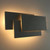 Black circle 18W Creative Simple Bedroom Bedside Living Room Restaurant Hotel Study Hall Corridor Aisle Light LED Tower Stack Wall Lamp(Warm Light)