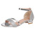 Wild Word Buckle Sandals Female Student Square with Sandals, Size:39(Silver)