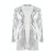 Women Sequined Suit Jacket Without Buckle Stage Clothing(Color:Silver Size:M)