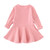 Spring and Autumn Female Babies Cotton Sanded Lotus Leaf Large Swing Skirt Dress(Gray)