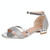 Wild Word Buckle Sandals Female Student Square with Sandals, Size:35(Silver)