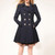 Slim Mid-length Commuter Jacket Trench Coat (Color:Navy Size:L) Slim Mid-length Commuter Jacket Trench Coat (Color:Navy Size:L)