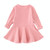 Spring and Autumn Female Babies Cotton Sanded Lotus Leaf Large Swing Skirt Dress(YELLOW)