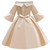 Girls European Style Embroidered Dress Prom Dress, Size:130cm(Champagne)
