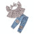 Girls Leopard Print Tube top + Denim Trousers + Hair Band Set, Kid Size:110cm(Leopard) Girls Leopard Print Tube top + Denim Trousers + Hair Band Set, Kid Size:110cm(Leopard)