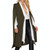 Women Casual Cape Unbuttoned Shawl Coat(Color:Army Green Size:XXL)