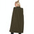 Women Casual Cape Unbuttoned Shawl Coat(Color:Army Green Size:XXL)
