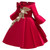 Girls European Style Embroidered Dress Prom Dress, Size:130cm(Red) Girls European Style Embroidered Dress Prom Dress, Size:130cm(Red)