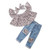 Girls Leopard Print Tube top + Denim Trousers + Hair Band Set, Kid Size:90cm(Leopard) Girls Leopard Print Tube top + Denim Trousers + Hair Band Set, Kid Size:90cm(Leopard)